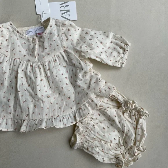 Zara Baby Girl Dress with Bloomers 1-3 months - Picture 14 of 16